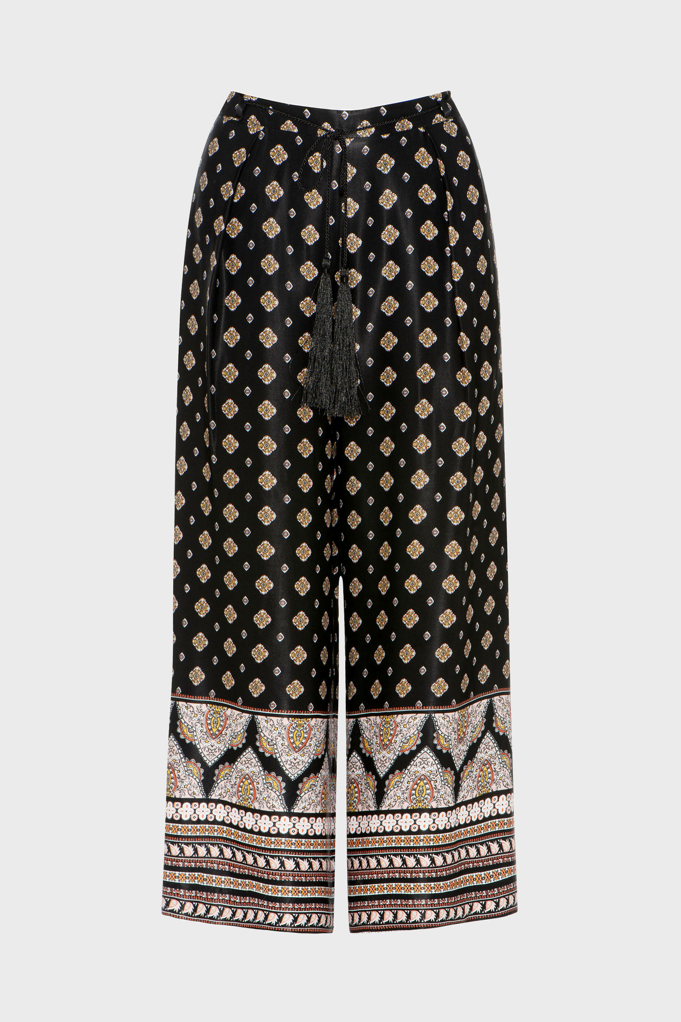 veronika-maine-fashion-ecommerce-black-border-print-tassel-culottes-product-front