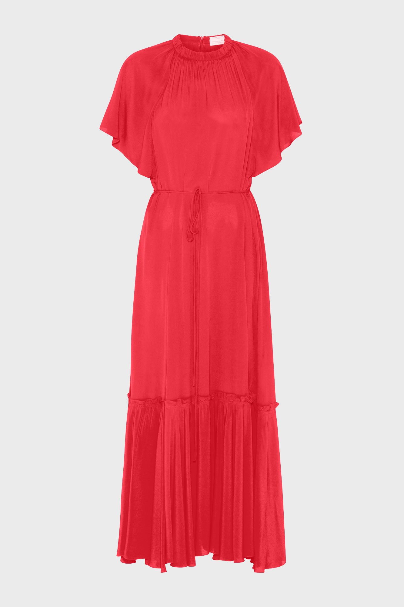 veronika-maine-fashion-ecommerce-red-flutter-sleeve-dress-product-front
